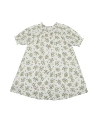 Girls' Smocked Floral Short Sleeve Dress - Little Kid