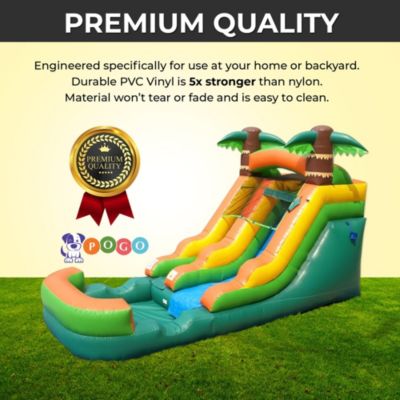  Inflatable Water Slide (Without Blower) - 21' x 9' x 12' Foot Backyard Inflatable Slide for Summer Fun - Slide with Water Pool for Kids