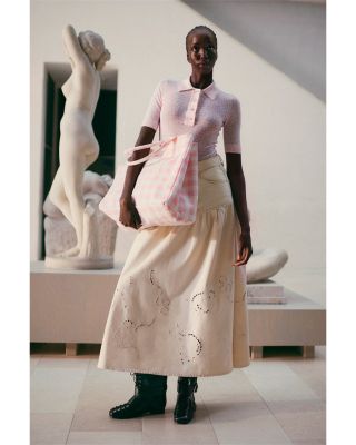 Broderie Anglaise Denim Skirt