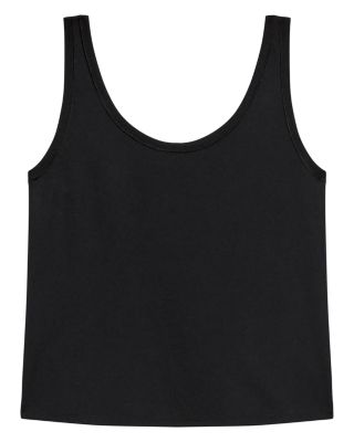 Sweater Trim Double Scoop Tank