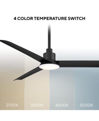 Smart Fans Flair 56in Selectable 2700-3000-4000-5000K LED Indoor or Outdoor Smart Home Ceiling Fan