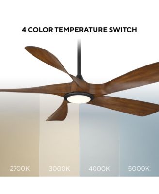 WAC Smart Fans Swirl 5 54in Selectable 2700-3000-4000-5000K LED Indoor or Outdoor Smart Home Ceiling Fan