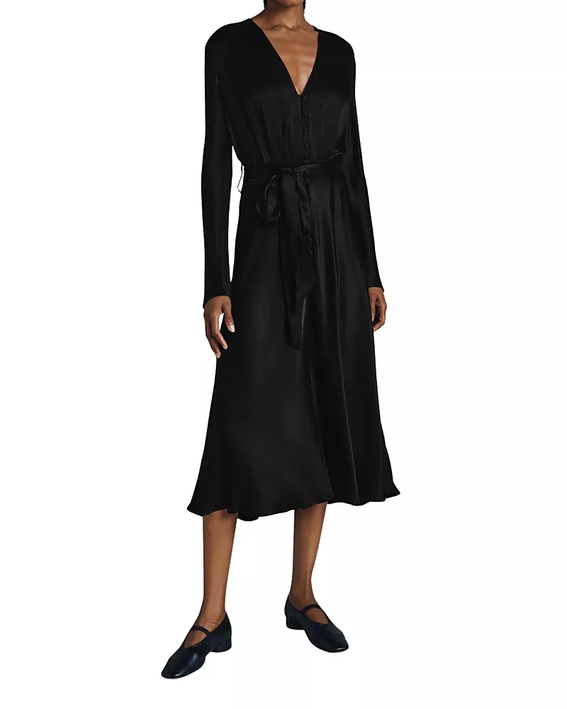 Ghost London Meryl Satin Midi Dress