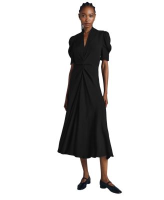 Capri Crepe Short Sleeve Midi Dress