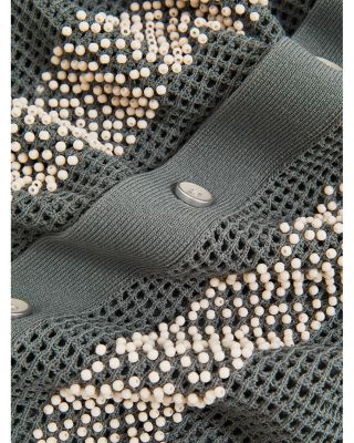 CHE ACCRA Textured Beaded Cuban Shirt