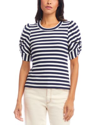 Karen Kane - Stripe Twist Sleeve Top