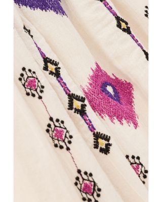 Poeme Embroidered Tie Back Dress