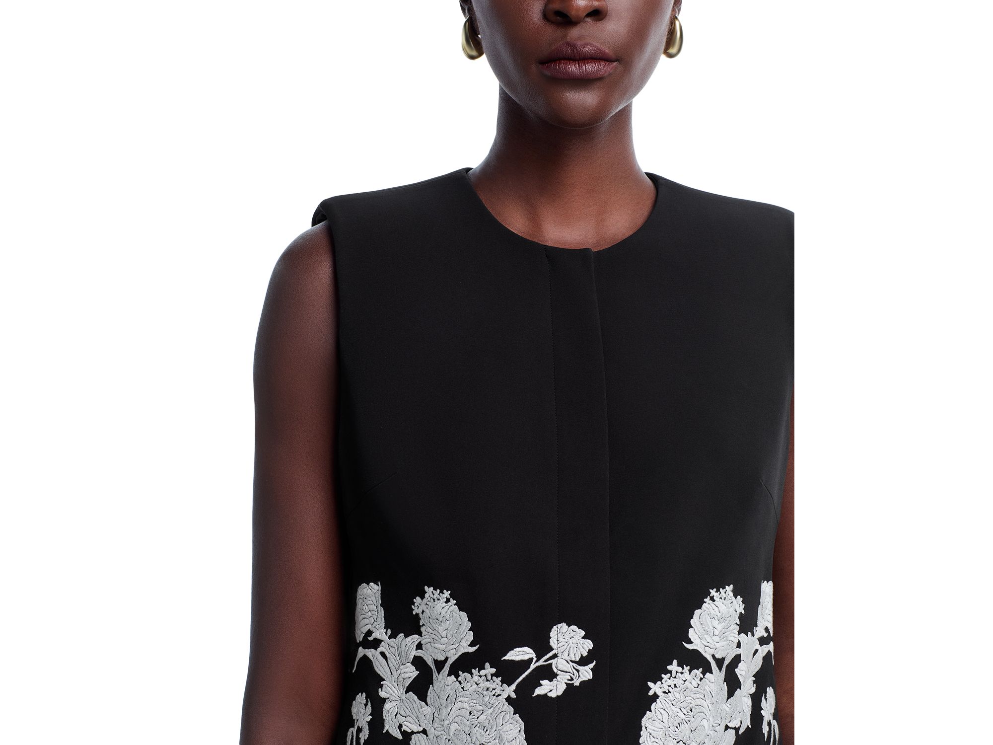 Isla Embroidered Sleeveless Jacket — Image 5