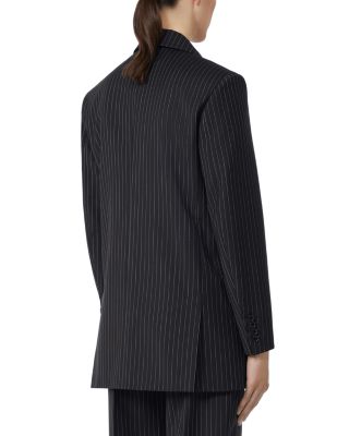 Wool Pinstriped Blazer