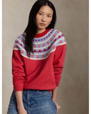 Knit Yoke Fleece Crewneck