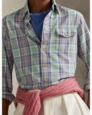 Classic Fit Plaid Twill Shirt