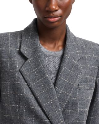 Icon Checkered Flannel Wool Blend Blazer