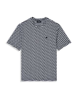 Regular Fit Optical Jacquard Print Tee  