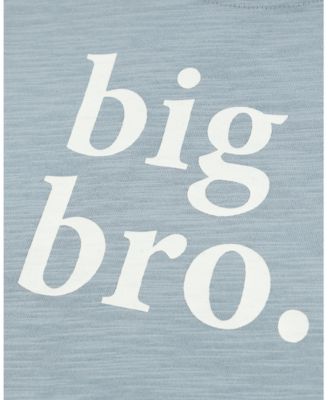 Boys' Cotton Slub Raw Edge "big bro" Tee - Little Kid
