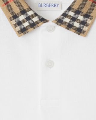Boys' Check Collar Cotton Polo Shirt - Big Kid, Little Kid