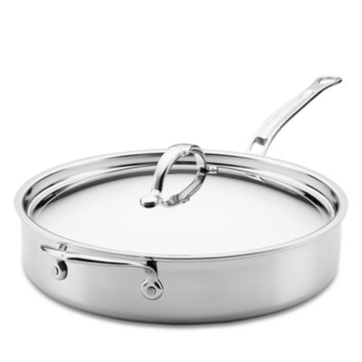 ProBond Luxe 5 Quart Professional Clad Stainless Steel Saute Pan with Lid