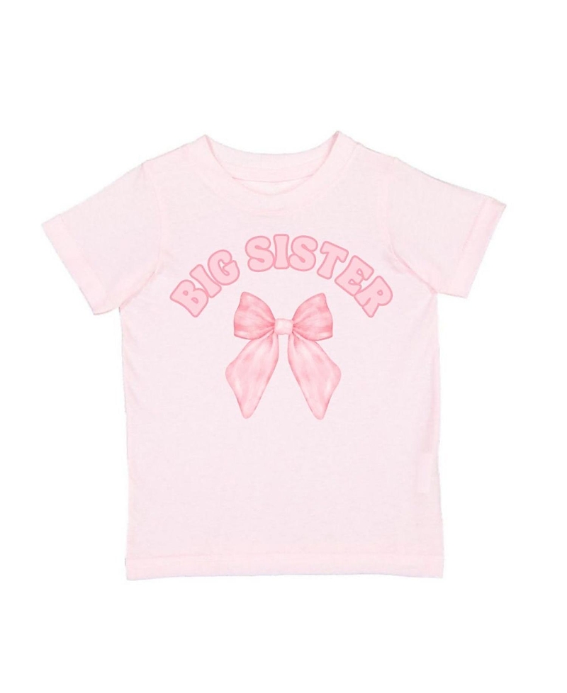 Sweet Wink Girls' Big Sister Bow Short Sleeve T-shirt - Baby