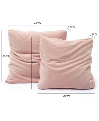 Tipsy Upcycled Chenille 24 x 24 inch Square Floppy Pillow