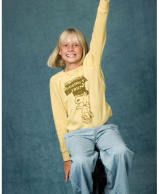 Unisex Peanuts Hugging Your Friends Raglan Fleece Sweatshirt - Little Kid, Big Kid