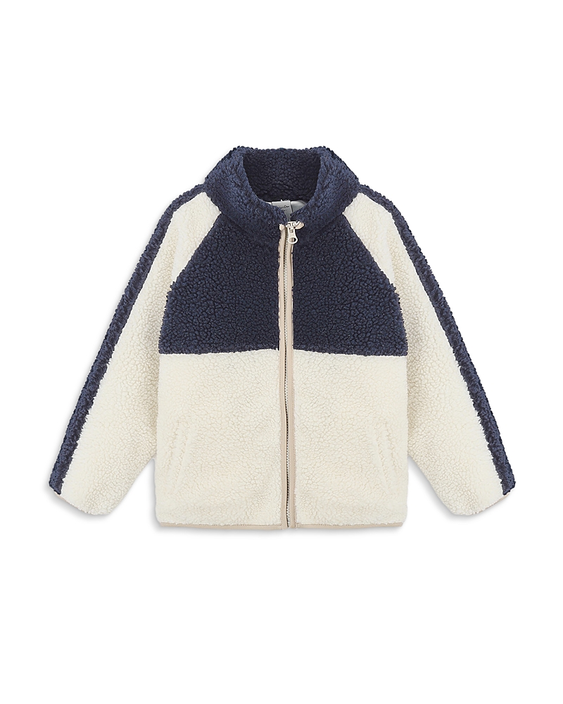 Rylee + Cru Boys' Faux Sherpa Color Blocked Trails Jacket - Little Kid In Neutral