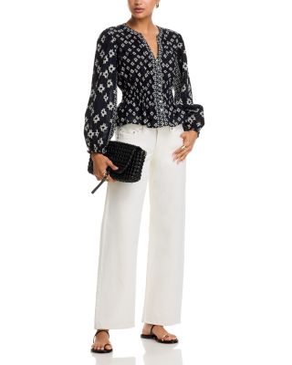 Charlotte Long Sleeve Button Front Blouse