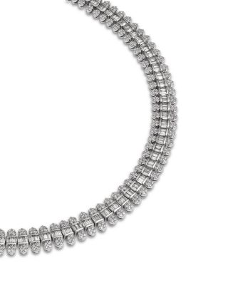 Luxe Collection Diamond Necklace in 14K White Gold, 10.0 tcw