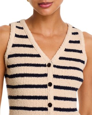 Sade Striped Sleeveless Sweater