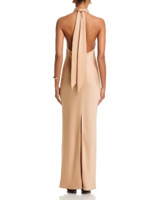 Tatiana Satin Halter Gown