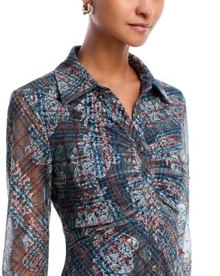 Wyatt Plaid Button Front Midi Dress