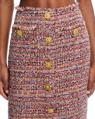 Tweed Jacket, Crop Top & Skirt