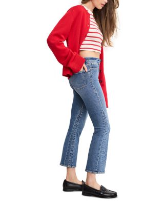 Good Legs Cropped Mini Bootcut Jeans in Indigo 917
