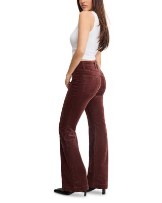 Good Legs Flare Corduroy Jeans in Walnut