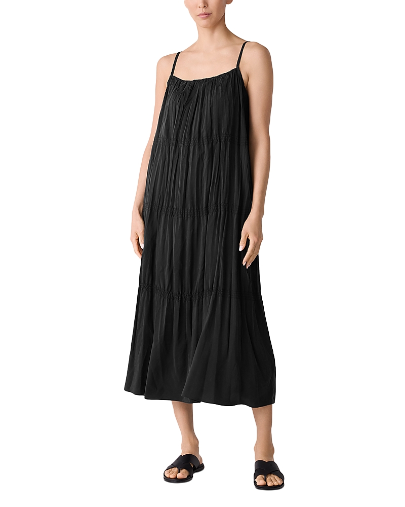 Eileen Fisher Smocked Silk Cami Dress