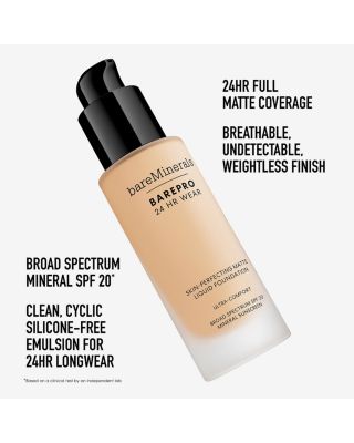 BAREPRO 24HR Wear Skin Perfecting Matte Liquid Foundation Mineral SPF 20 PA++