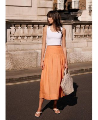  Women's Drop Waist Maxi Skirt