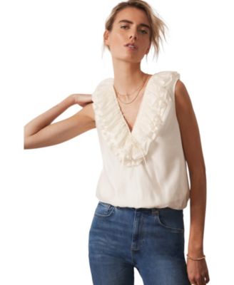  Women's Ruffle Front Top