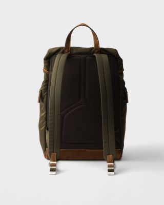 Re-Nylon And Saffiano Leather Backpack