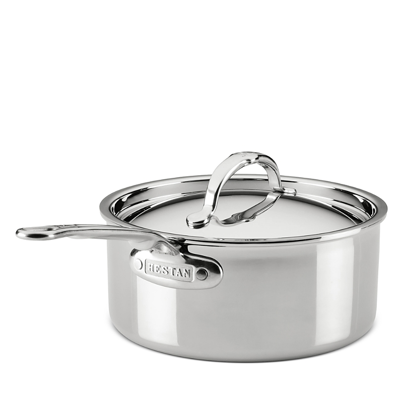 Hestan Probond Luxe 3 Quart Professional Clad Stainless Steel Saucepan With Lid In Silver