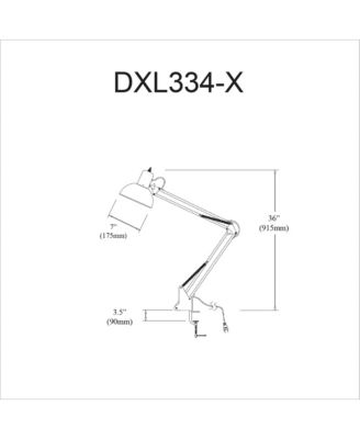 Working/Task Lamp - Spring Balanced Clamp - On - 36&amp;quot; Reach
