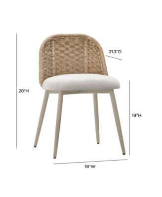 Alexa Rattan Performance Fabric Dining Chair