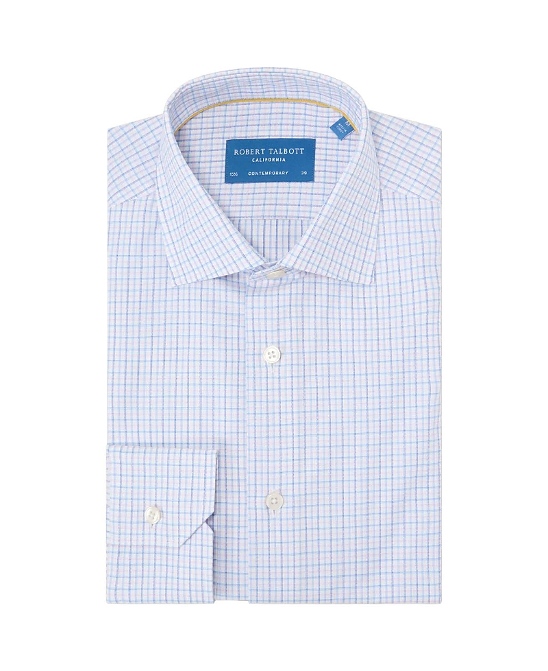 Robert Talbott Reynolds Mini Tattersall Contemporary Fit Shirt