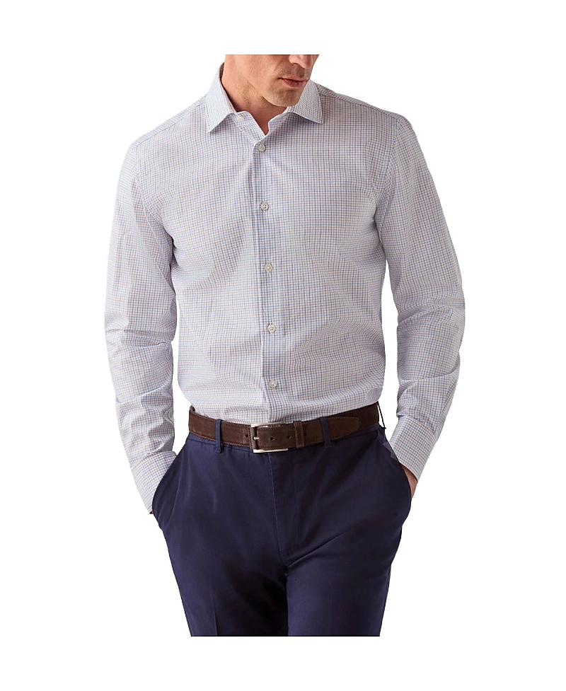 Robert Talbott Reynolds Mini Tattersall Contemporary Fit Shirt