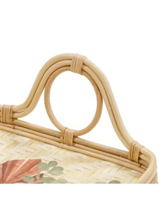 Corey Floral Bamboo Tray