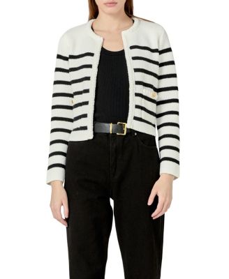 Women's Braided Stripe Cardigan