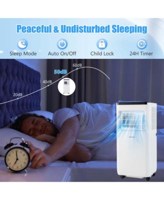  8000 BTU Portable Air Conditioner Cools up to 250 Sq.Ft with Fan & Dehumidifier 5000 BTU(8000BTU ASHRAE)