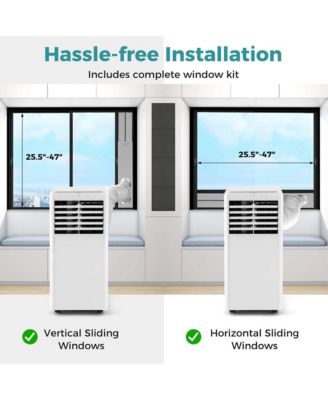  5000 BTU (8000 BTU ASHRAE) Portable Air Conditioner with Dehumidifier & Fan Sleep Mode & 24H Timer