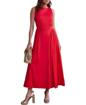 Mint Velvet - Women's Full Skirt Linen Dress