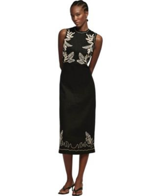  Women's Embroidered Midi Dress