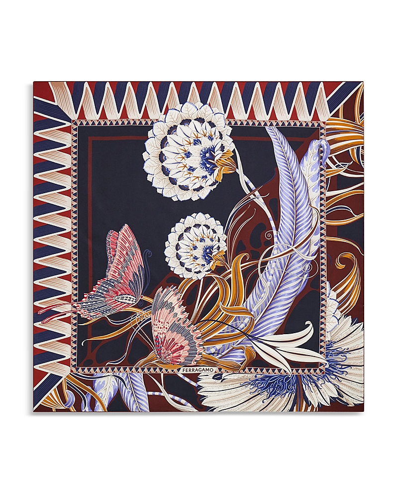 Ferragamo Giada Print Silk Scarf