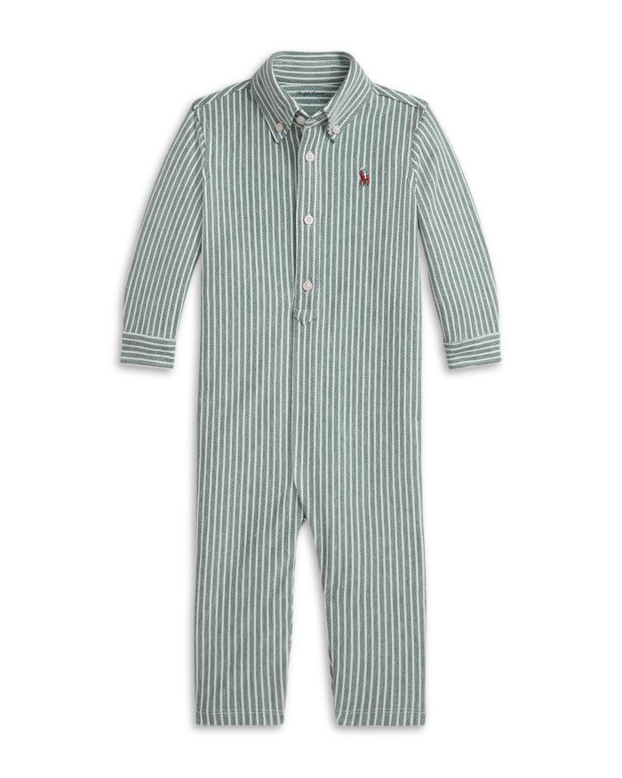 Boys' Striped Knit Oxford Coverall - Baby